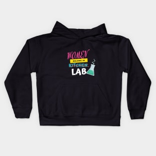 Women Belong In Lab Kids Hoodie